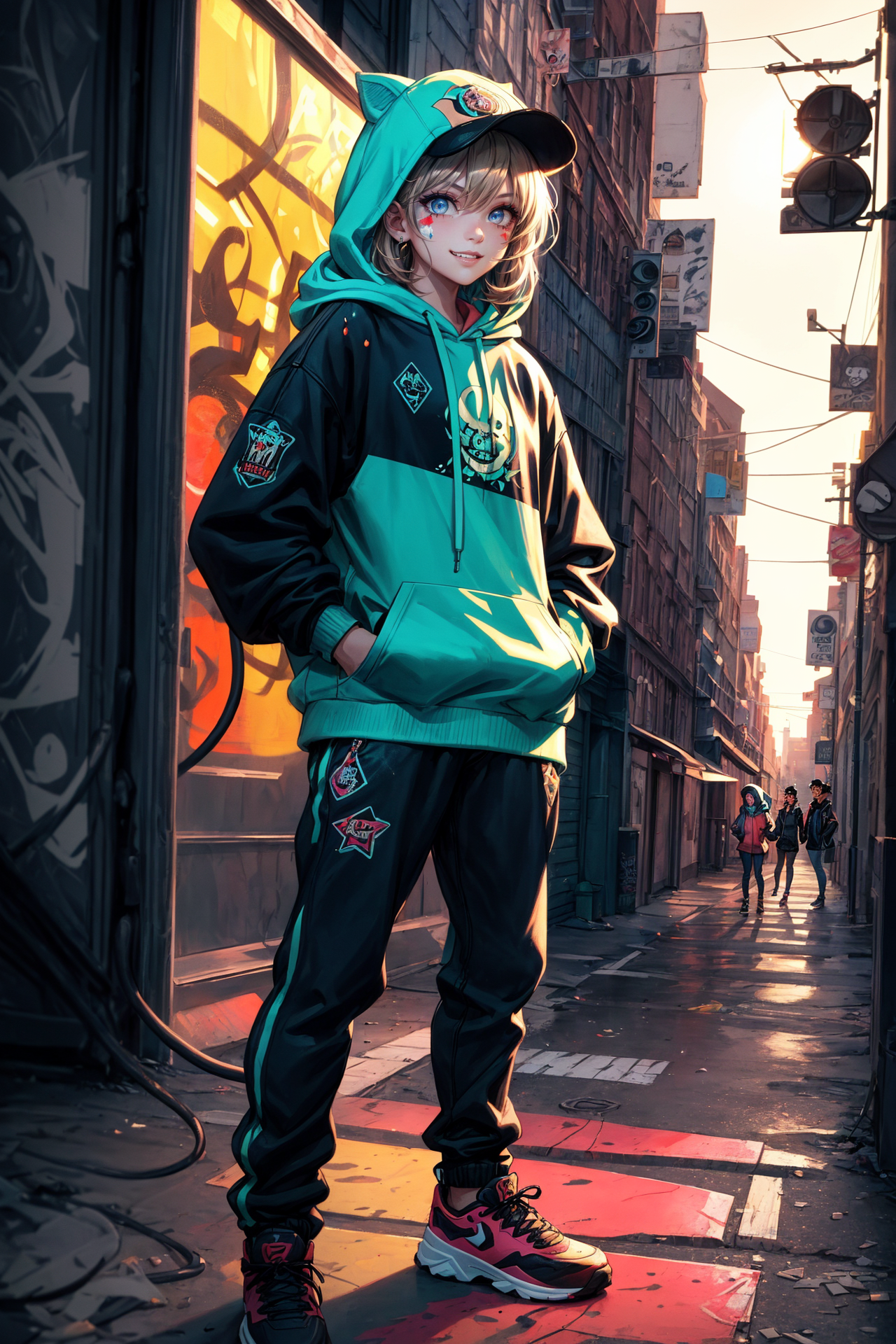 00640-3384670155-{{masterpiece}},{{high quality}},{{{Extreme details}}},{{Clear facial features}},Backlight,1 girl,{Dim scene},{{Complex and mess.png